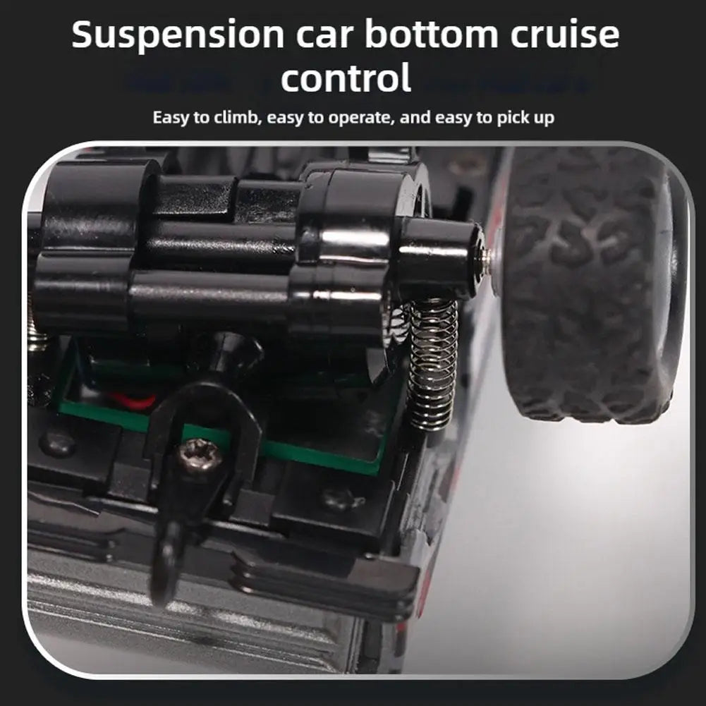 Mini coche de escalada todoterreno con Control remoto de 2,4G, camión monstruo todoterreno RC, modelo de aleación 1/64, vehículo todoterreno de juguete eléctrico