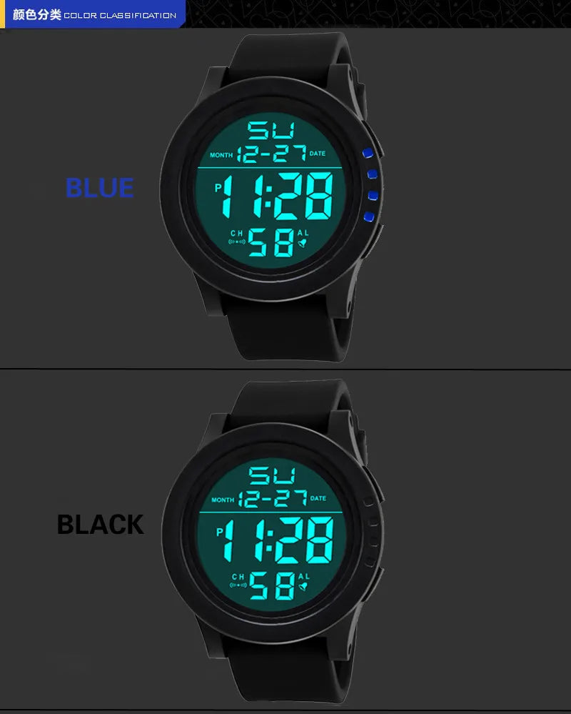 Reloj Digital para hombre, reloj deportivo para exteriores, reloj de pulsera militar multifunción resistente al agua, reloj electrónico automático para hombre