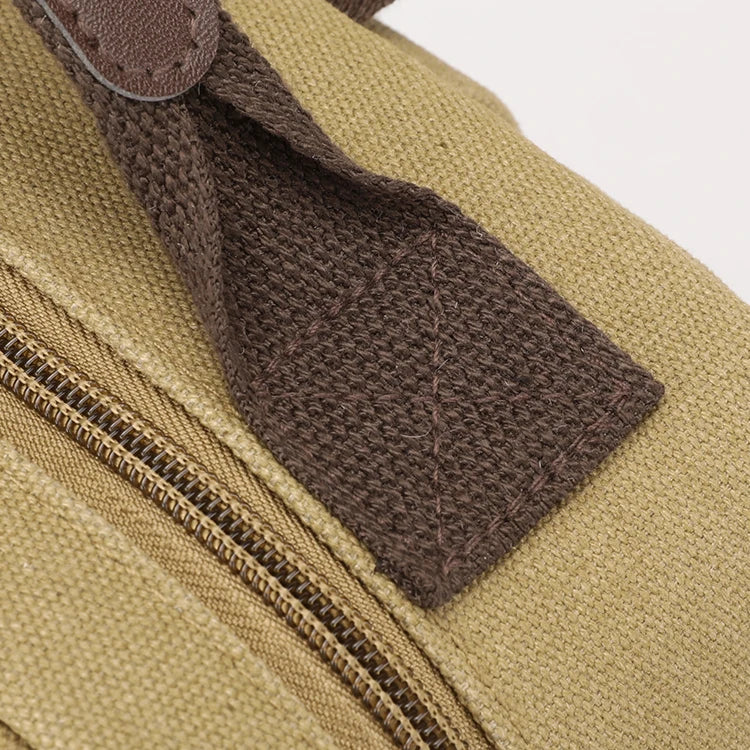 Mochila Retro de Lona Multifuncional para Senderismo