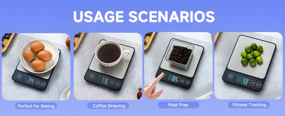 Báscula de cocina de 10kg, báscula de mesa electrónica con pantalla Digital LCD, báscula de peso en gramos para hornear, báscula de alimentos para dieta saludable Personal