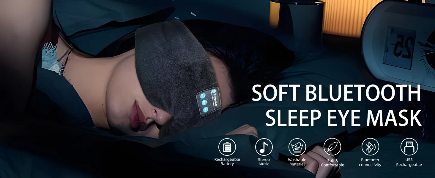 Máscara de Dormir con Auriculares Bluetooth Integrados