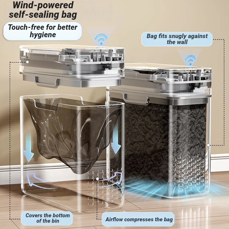 Papelera inteligente Joybos con sensor de movimiento y tapa automática, 12 L