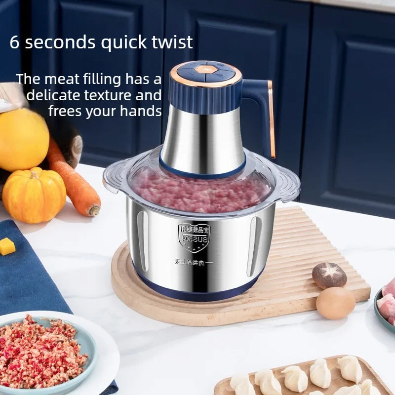 Picadora de carne eléctrica multifuncional de acero inoxidable para cocina