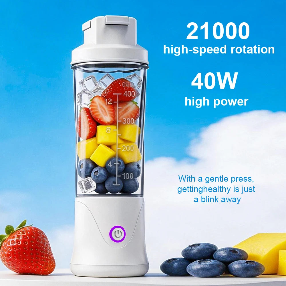 Exprimidor Portátil 450ml con 12 Cuchillas