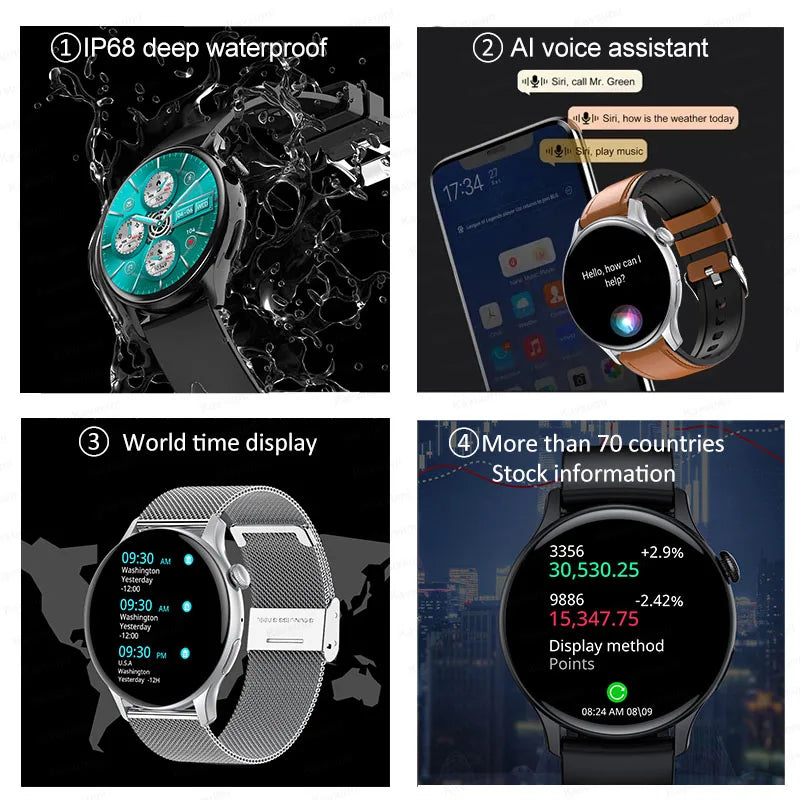 Reloj Inteligente NFC para Mujer con AMOLED, GPS y Llamadas Bluetooth
