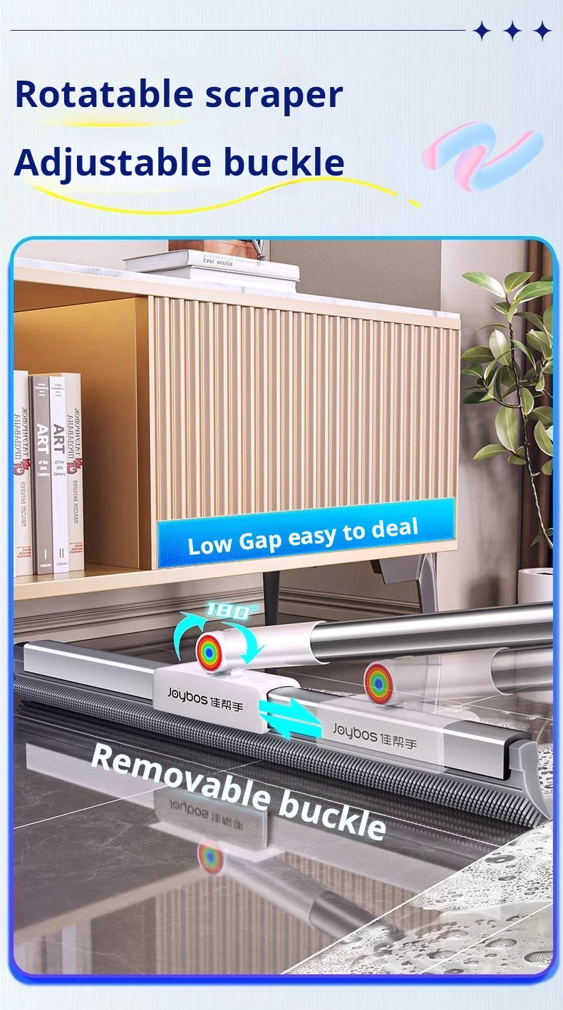 Fregona de silicona Joybos con raspador de piso 360° para hogar y baño