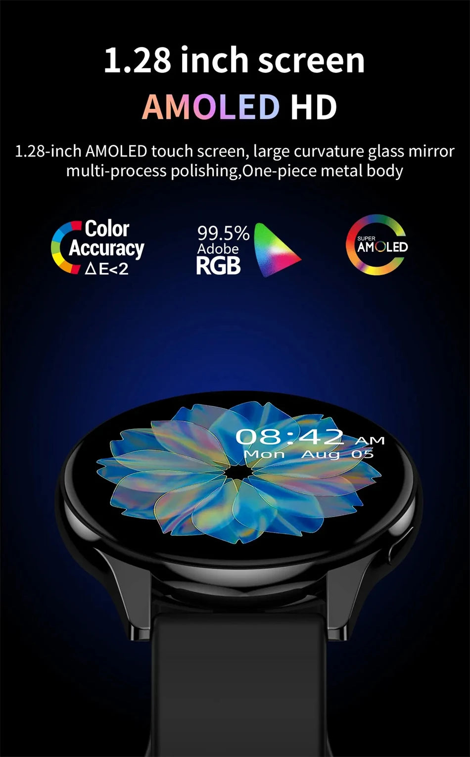 LIGE Reloj Inteligente Bluetooth Reproductor Música