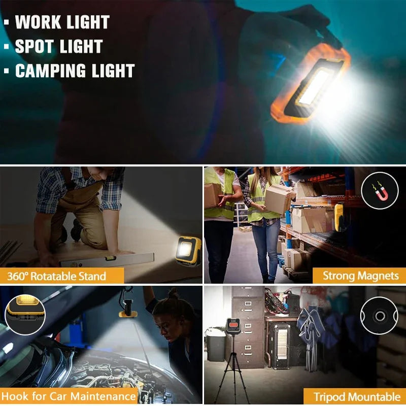 Foco LED Portátil Recargable para Exteriores