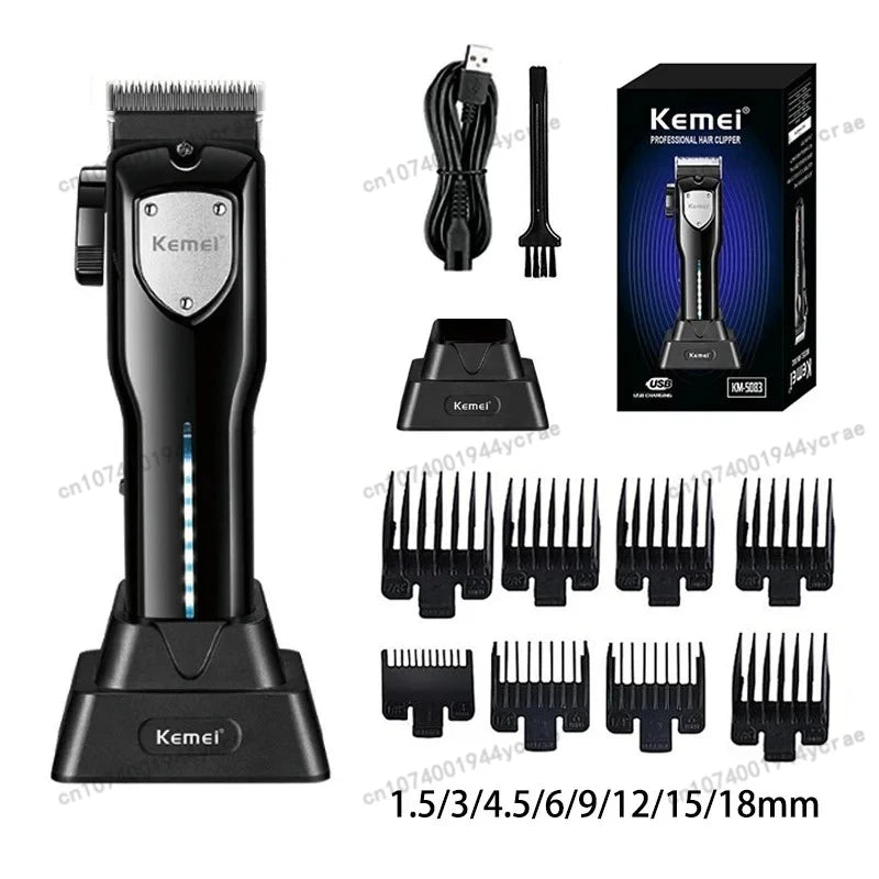 Cortadora de Pelo Inalámbrica Recargable para Hombre, Modelos KM-5083, KM-1506, KM-TX10