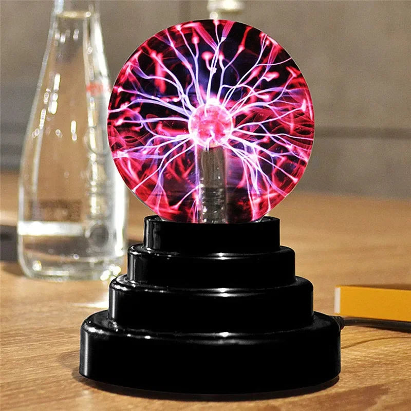 Lámpara mágica de bola de Plasma, luz LED nocturna de cristal táctil para decoración de dormitorio de niños, iluminación de ambiente para fiesta de Navidad, juguete de regalo de cumpleaños