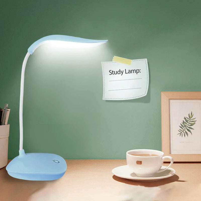 Lámpara LED de escritorio de lectura, lámpara de escritorio portátil, luz de mesa con carga USB, atenuación táctil, aprendizaje de protección ocular, iluminación de habitación y oficina