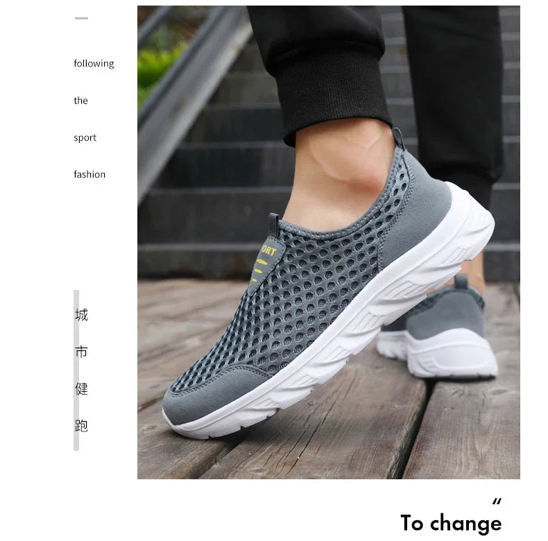 YRZL, zapatos informales ligeros para hombre, zapatillas informales transpirables sin cordones para hombre, zapatos planos antideslizantes para caminar al aire libre, talla 39-46