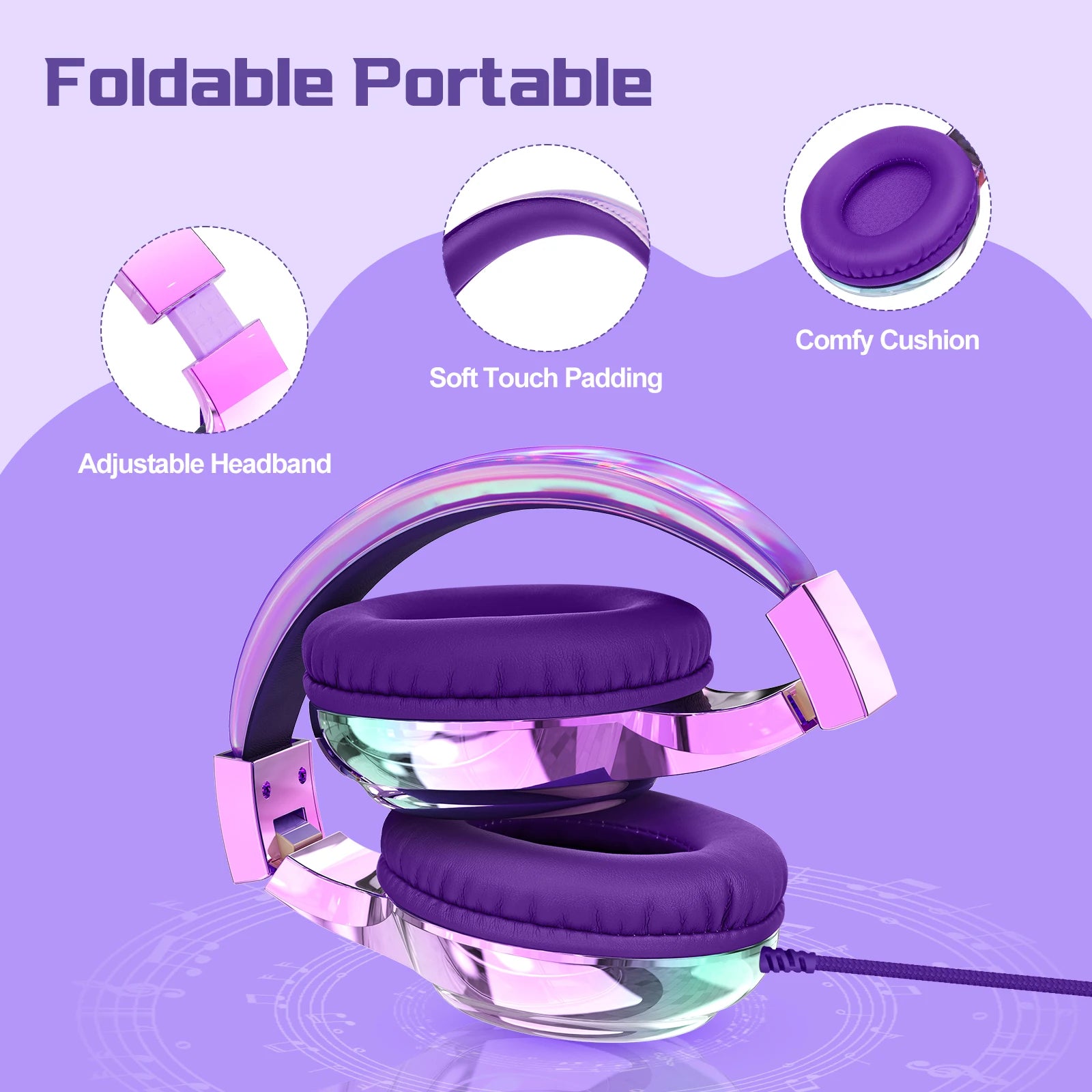 Auriculares Bluetooth Infantiles Plegables para Viajes