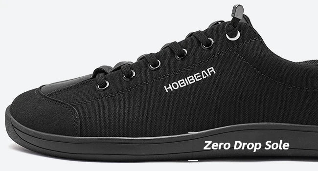 HOBIBEAR Zapatos descalzos para hombre y mujer |   Gota cero |   Zapatillas de deporte de lona informales con punta ancha, zapatos para caminar minimalistas