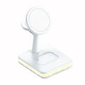 Base de Carga Inalámbrica Magnética 3 en 1 con LED para Escritorio, Compatible con iPhone 17~12 Pro Max, Airpods Pro y Apple Watch, Estación de Carga Rápida