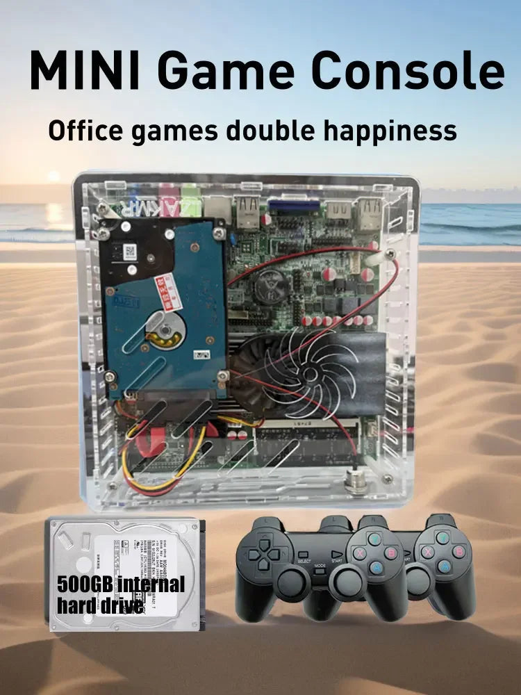 NUEVA Super Consola U7, Conecta y Juega en el Televisor, Disco Duro de 500 GB, Más de 70 000 Juegos Retro, Windows 11, 4 GB de RAM, 80 Emuladores para Wii, PS2, SS, DC, PSP, GAMECUBE