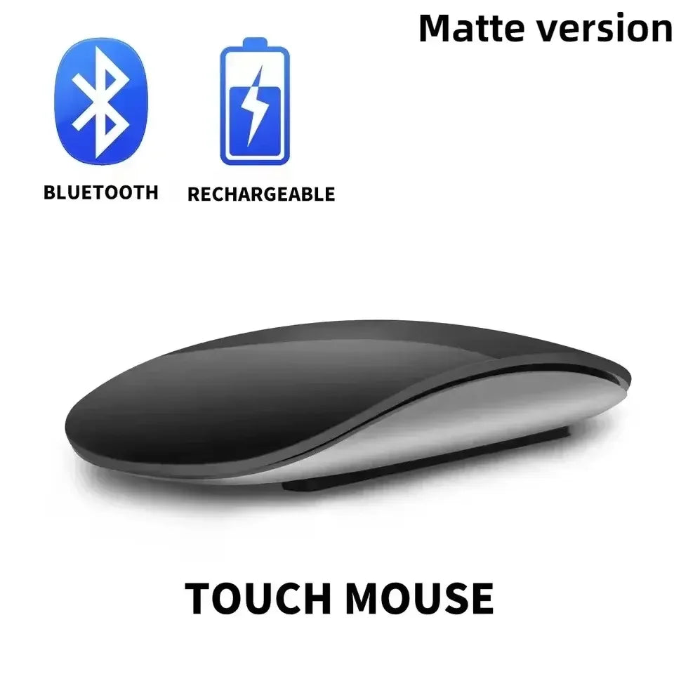 Ratón inalámbrico Bluetooth mejorado para ordenador, recargable, táctil, delgado, ergonómico, de modo dual, silencioso, para Apple Macbook Air
