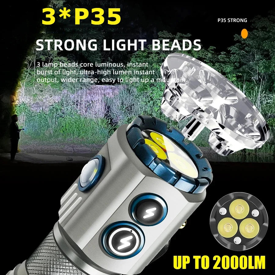 Mini Linterna LED Llavero EDC Táctica para Camping