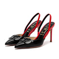 Stilettos de Mujer Punta Fina con Tiras y Plataforma 9 cm