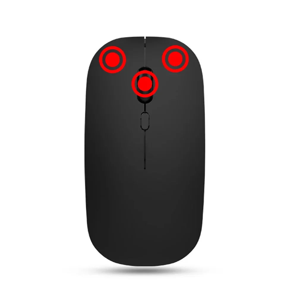 Nuevo ratón inalámbrico Bluetooth, ratón óptico recargable USB para ordenador, portátil, PC, Macbook, ratón para juegos, Gamer, 2,4 GHz, 1600DPI