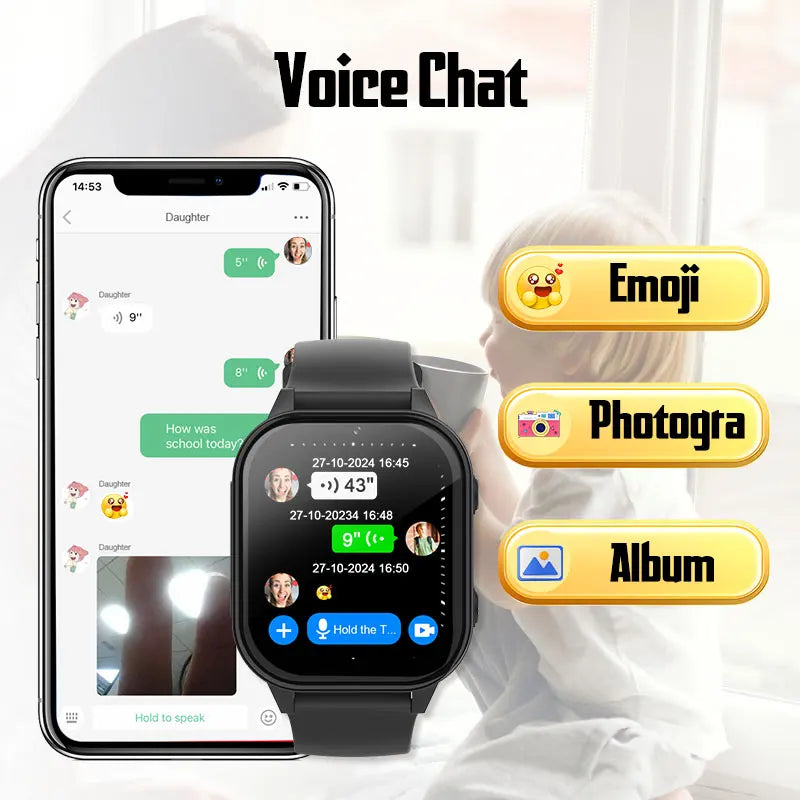 Reloj Inteligente 4G para Niños con GPS, WiFi, SOS, Whatsapp KT19Pro MAX Android 8.1 con Videollamada, Cámara y Monitor