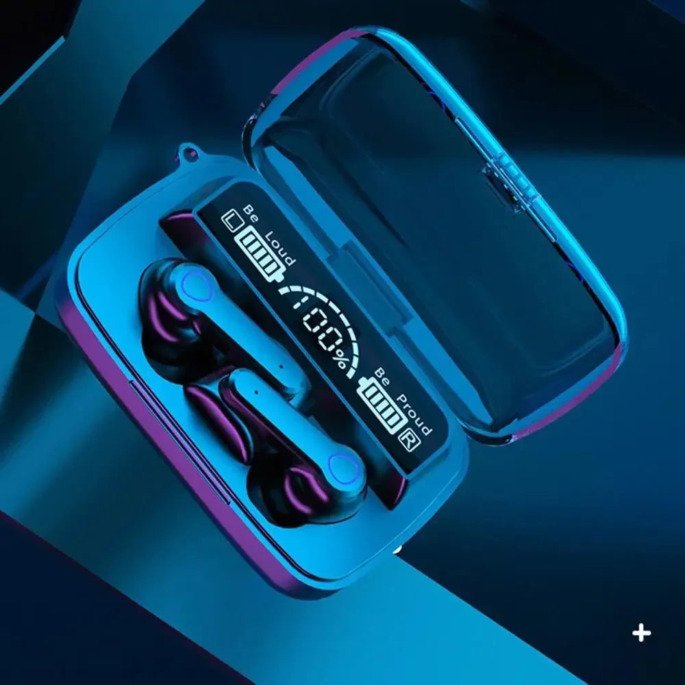 Auriculares Bluetooth M19 originales, intrauditivos inalámbricos deportivos inteligentes con pantalla Led táctil, auriculares Tesoro de carga para almacén