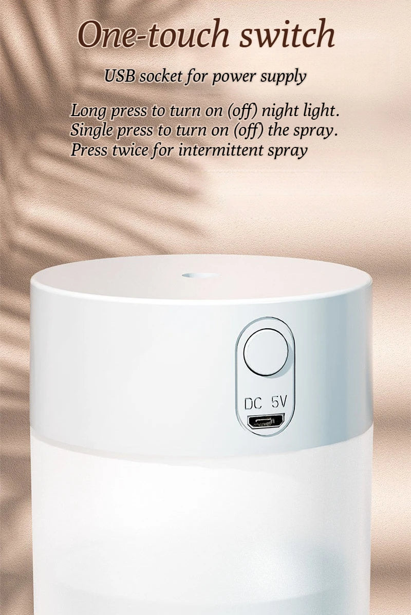 Mini humidificador de aire de 180ML, difusor de aroma eléctrico USB, purificador de aceites esenciales, generador de niebla de aromaterapia, luces para coche, hogar y dormitorio