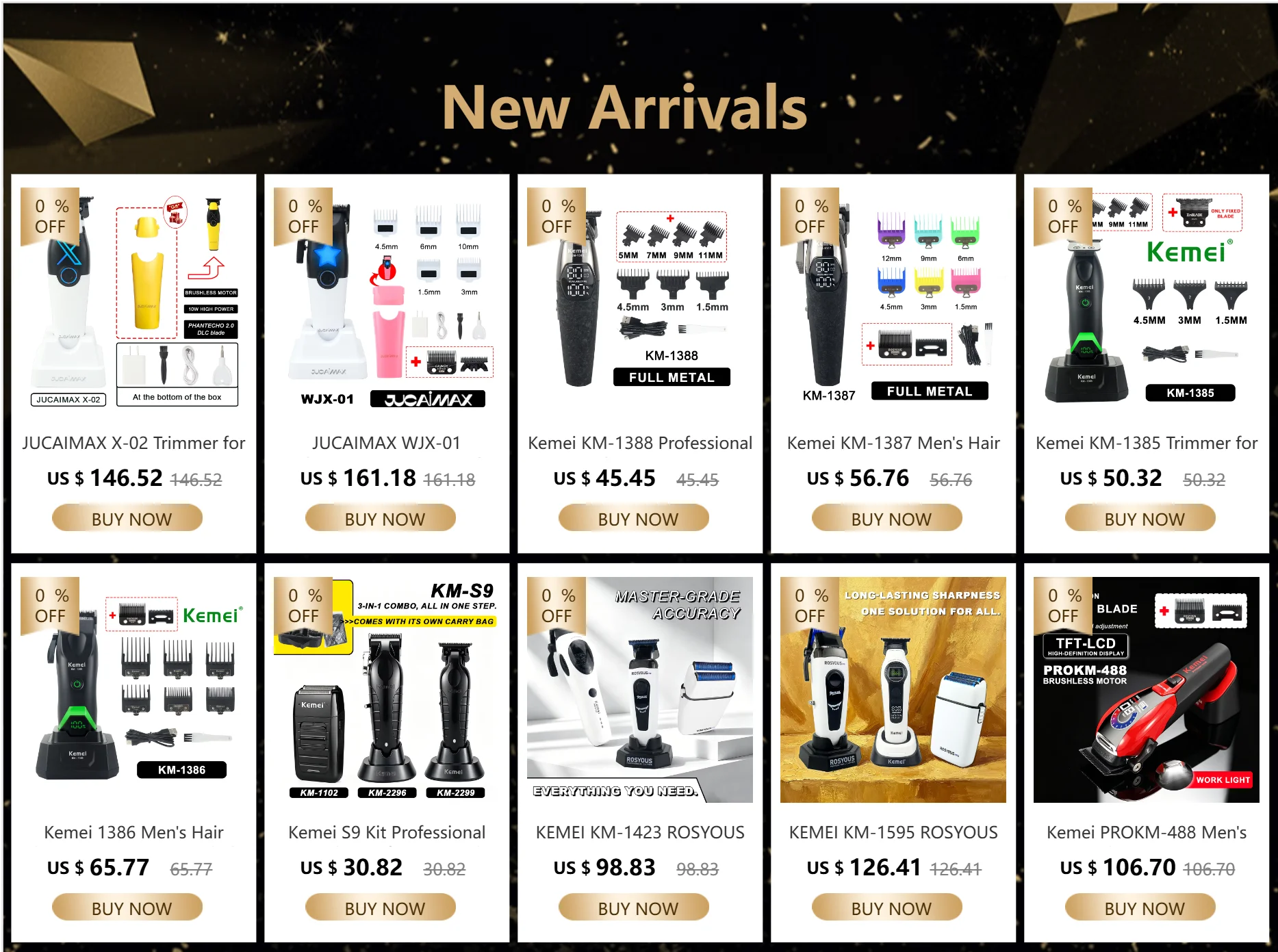 Kit de Cortapelos Profesional para Hombre, Máquinas de Barbería Profesional
