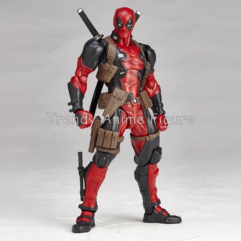 Figura de Acción Revoltech Deadpool, Kaiyodo Amazing Yamaguchi, Figuras de X-Men, Modelo de PVC de 16 cm, Muñeco de Wade Wilson Deadpool
