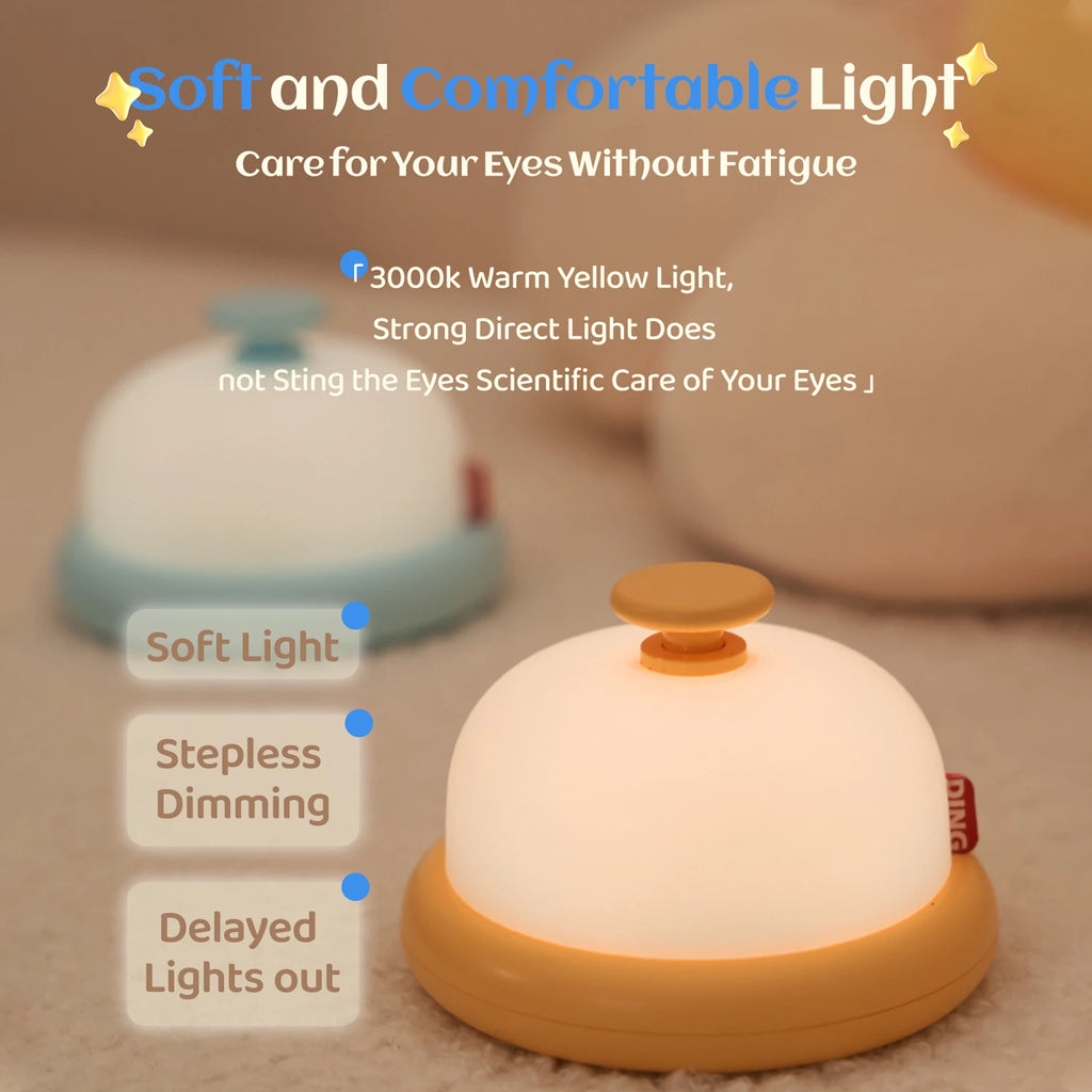 Luz nocturna Kawaii, bonita lámpara decorativa de escritorio, luz nocturna para bebé, lámpara de noche portátil, recargable por USB, regalo de cumpleaños para niños