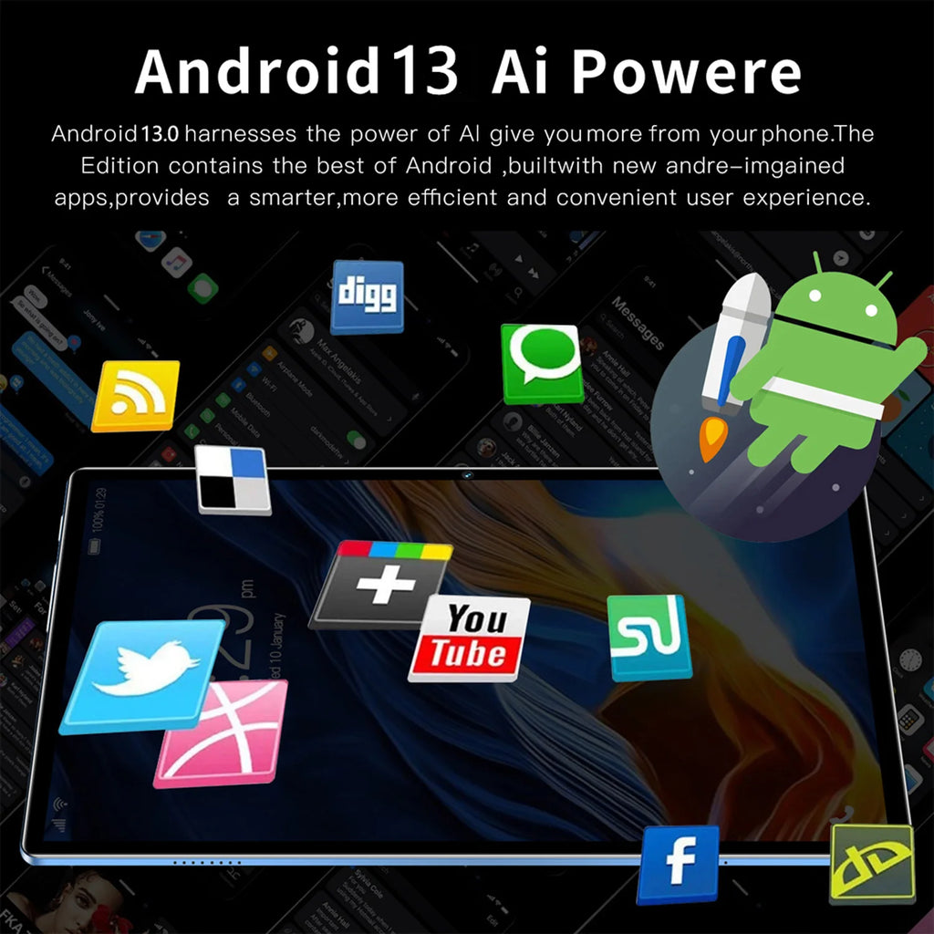 Tablet Android BDF 10.1 pulgadas Octa Core 4GB RAM 64GB 3G Bluetooth WiFi