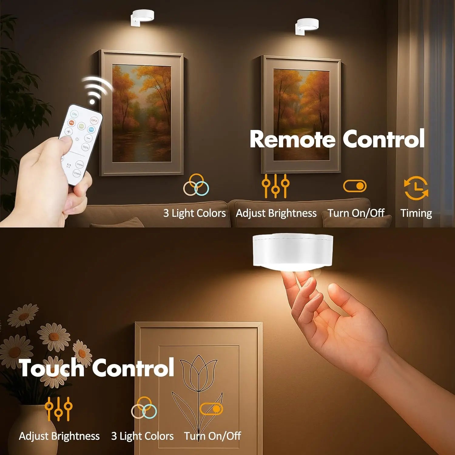 Luz LED para Cuadros con Mando a Distancia 3 Modos