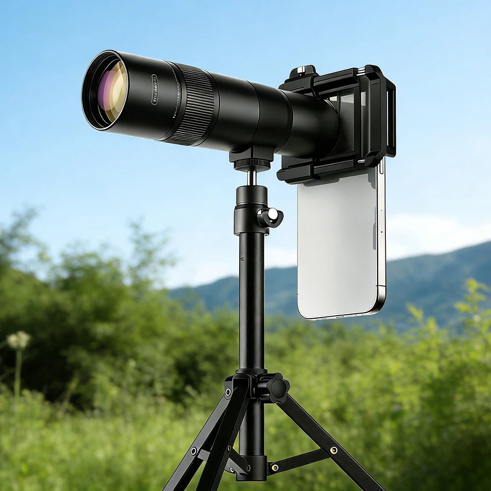 APEXEL Teleobjetivo Monocular 30x con Trípode para Teléfono