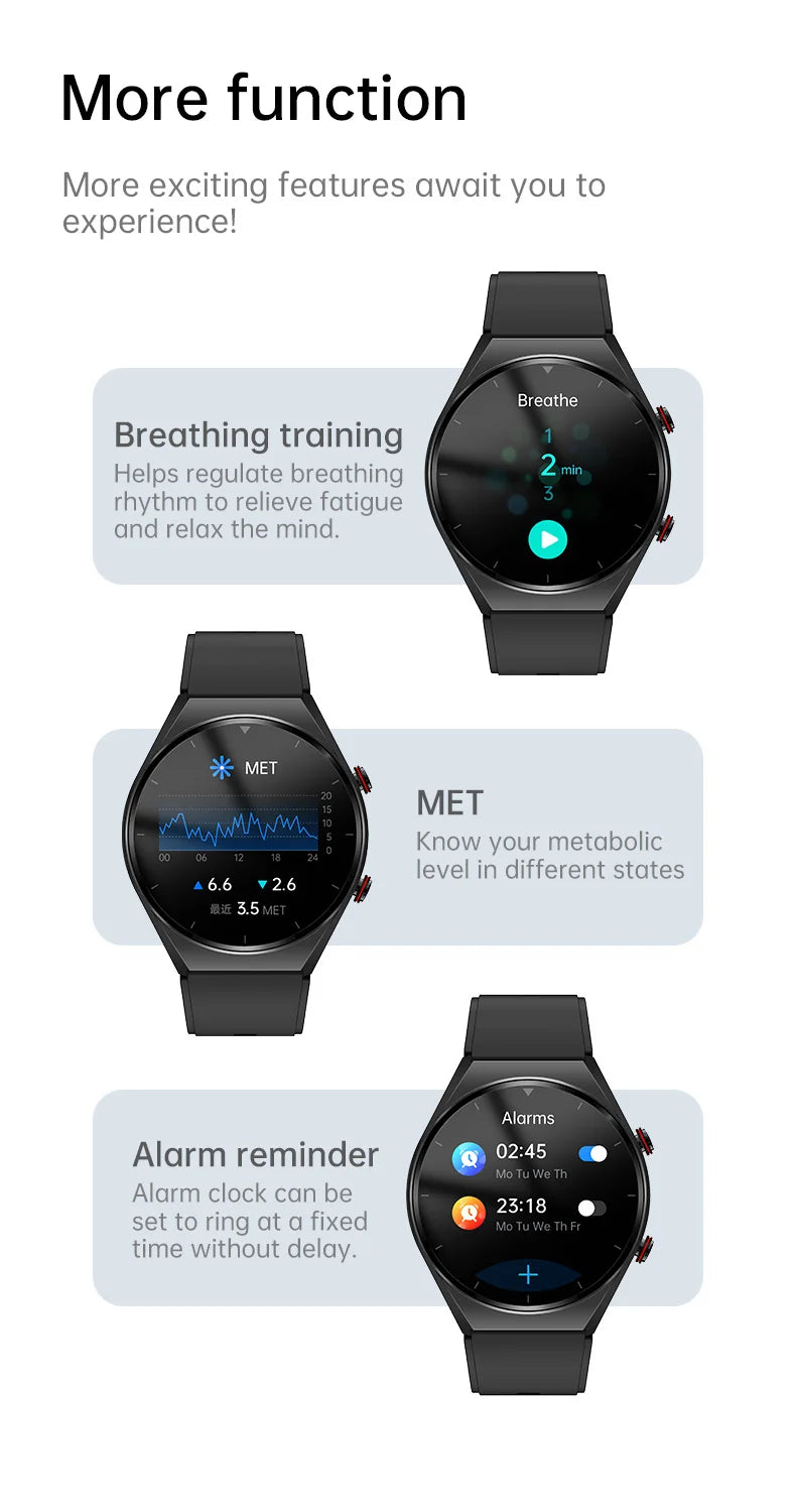 GEJIAN Reloj Inteligente ECG HRV IP67