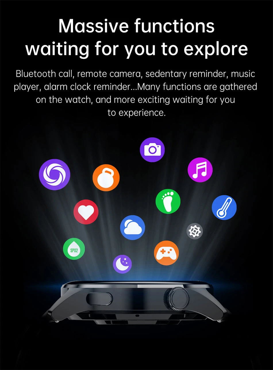 Smartwatch LIGE hombre, llamadas Bluetooth, pantalla AMOLED, resistente al agua