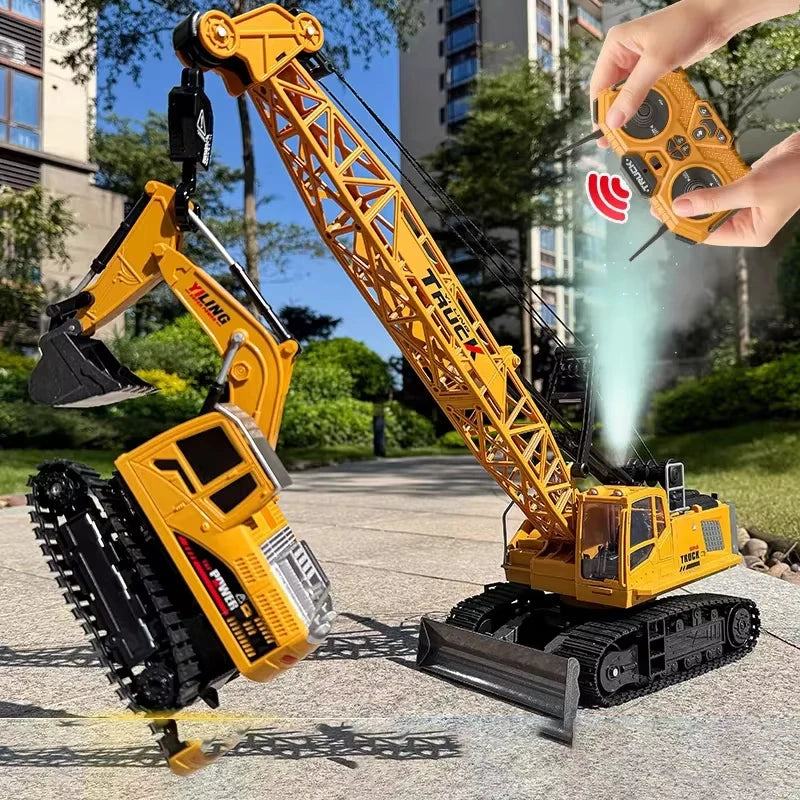 Grúa RC con Control Remoto 2.4G para Niños con Pulverizador