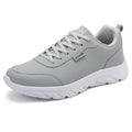 YRZL Zapatillas para correr Zapatillas de deporte de cuero artificial impermeables Zapatos deportivos al aire libre Hombres Zapatillas casuales ligeras para caminar para hombres