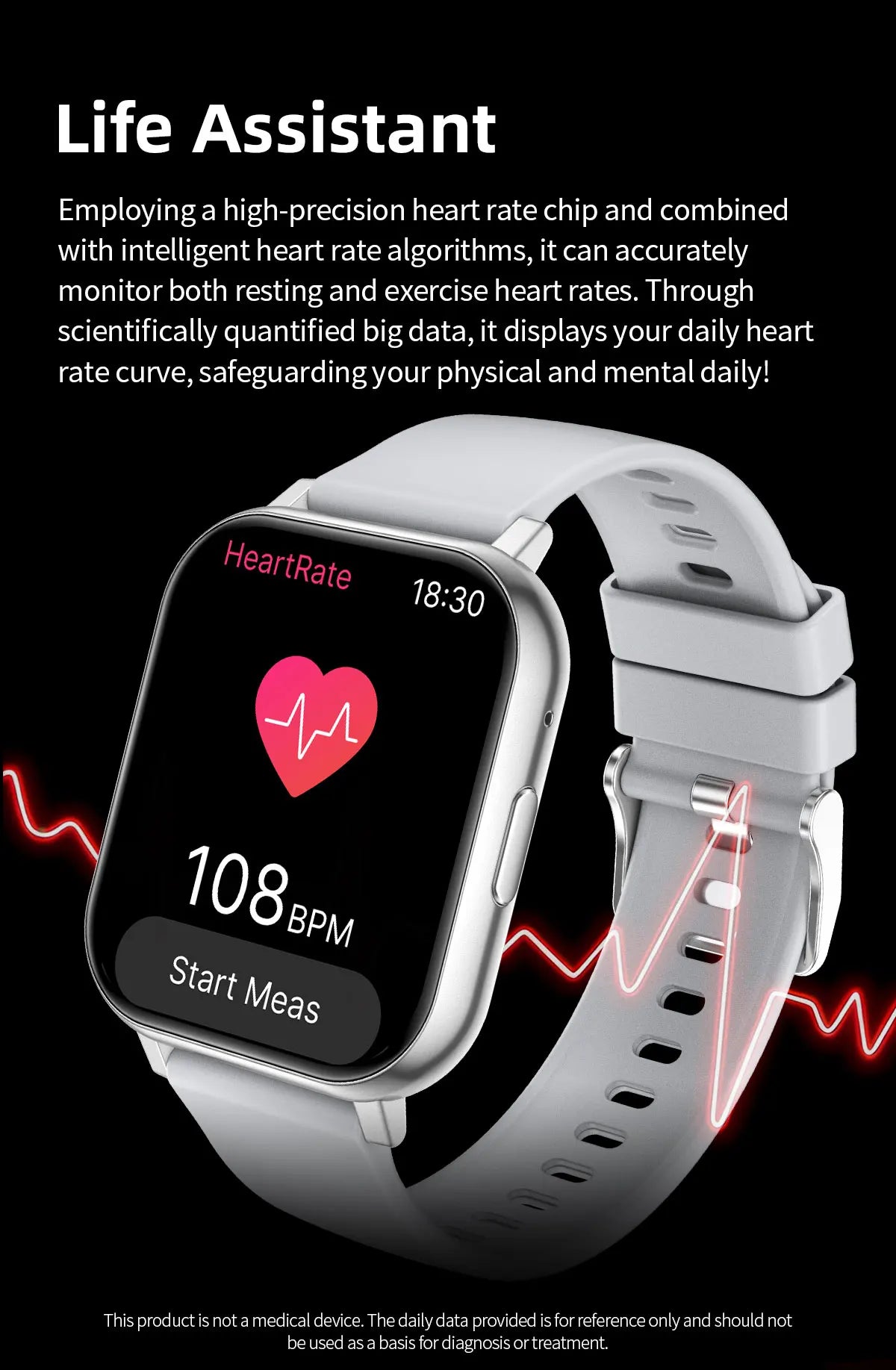 LIGE Reloj Inteligente HD 1.83 Deportivo
