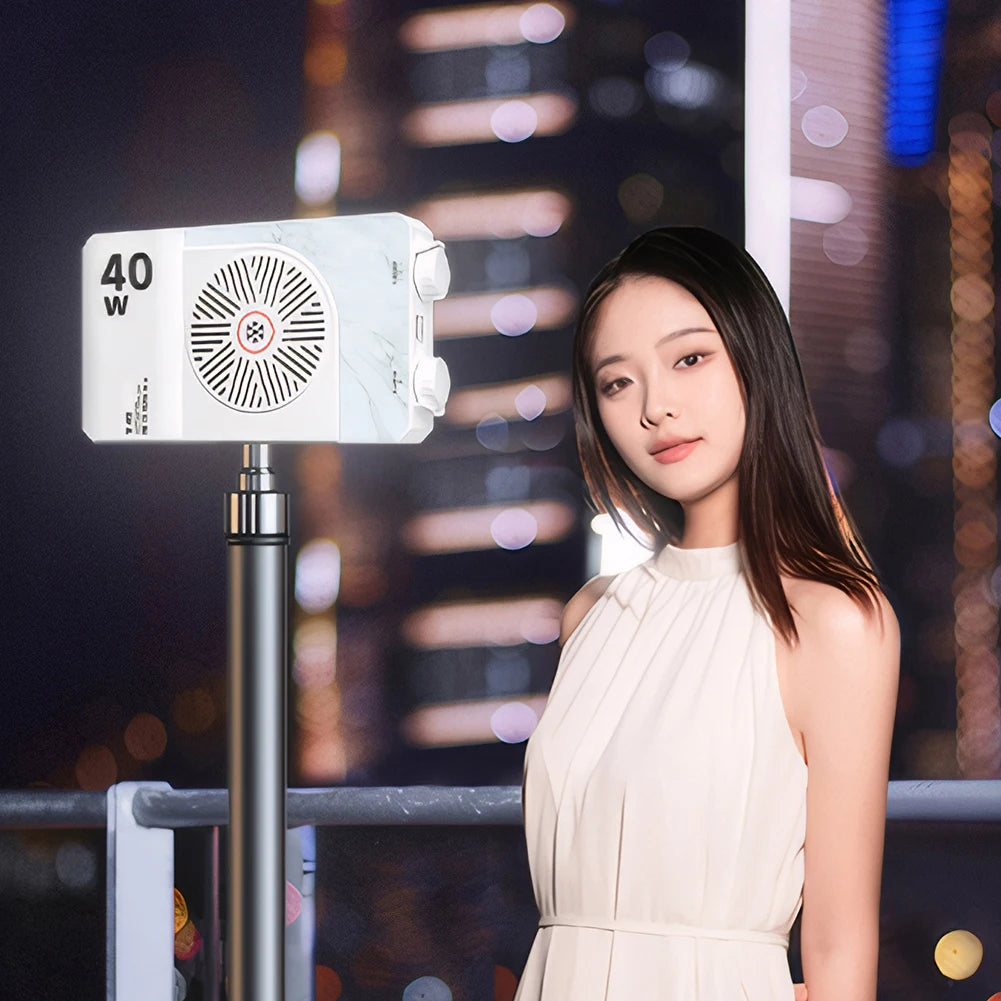Luz LED para cámara de 40W CRI/TLCI 96+ 2700-6200K bicolor 4400mAh lámpara de vídeo para estudio fotográfico mango portátil luz de fotografía para cámara