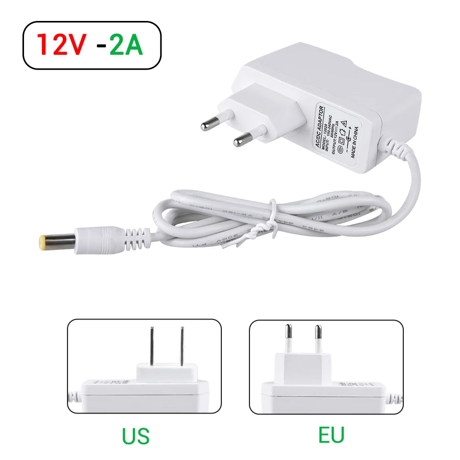 Adaptador de Corriente 12V DC para Controlador LED