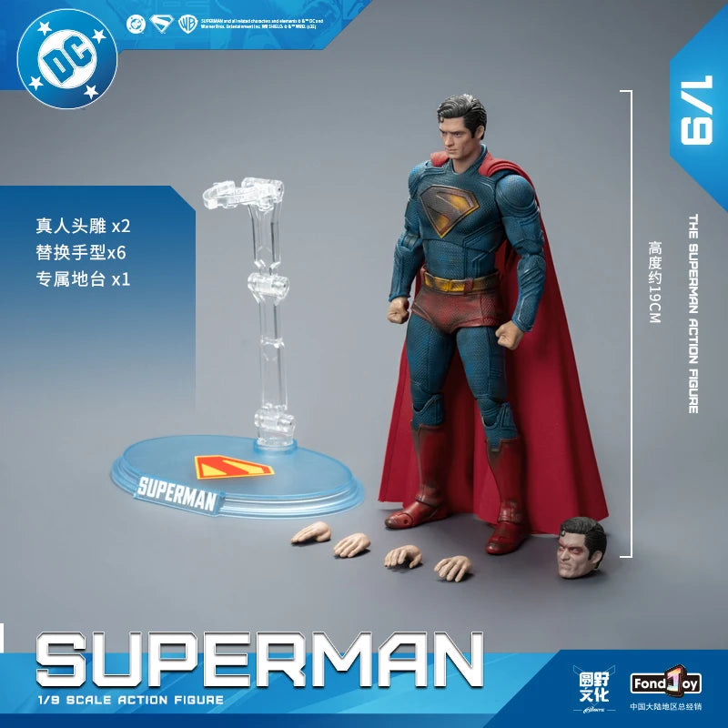 EN STOCK 2025 Fondjoy Battle figura de acción de Superman dañada David Corenswet 1/9 nueva figura de Superman junta de Pvc móvil