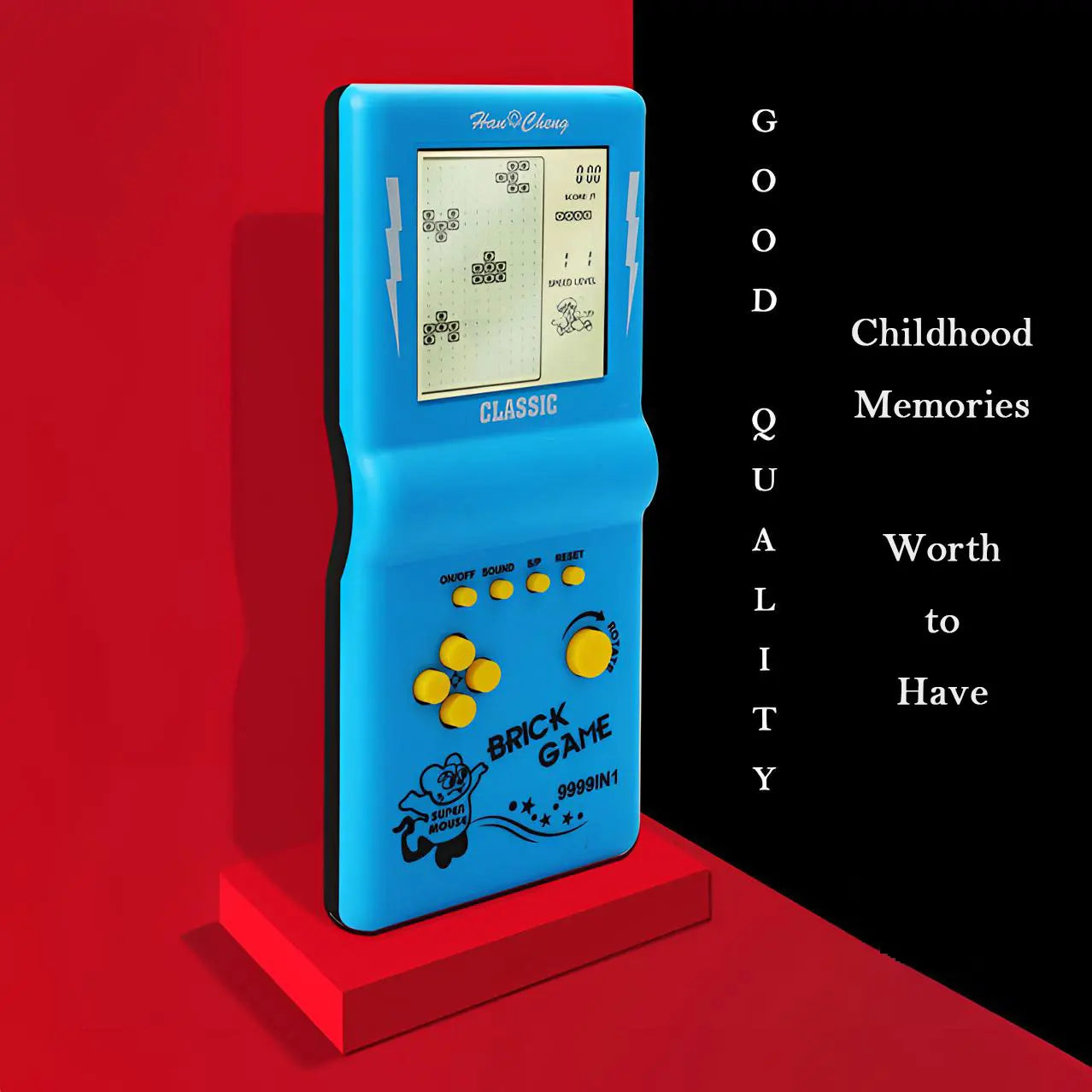 Consola de Juegos Retro Portátil Tipo Tetris, Pantalla Grande para Niños