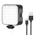 Luz LED de Relleno Recargable 6500K para Cámaras