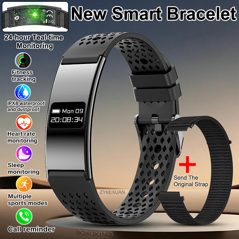 Pulsera Inteligente Deportiva Resistente al Agua IPX8 con Monitor de Salud