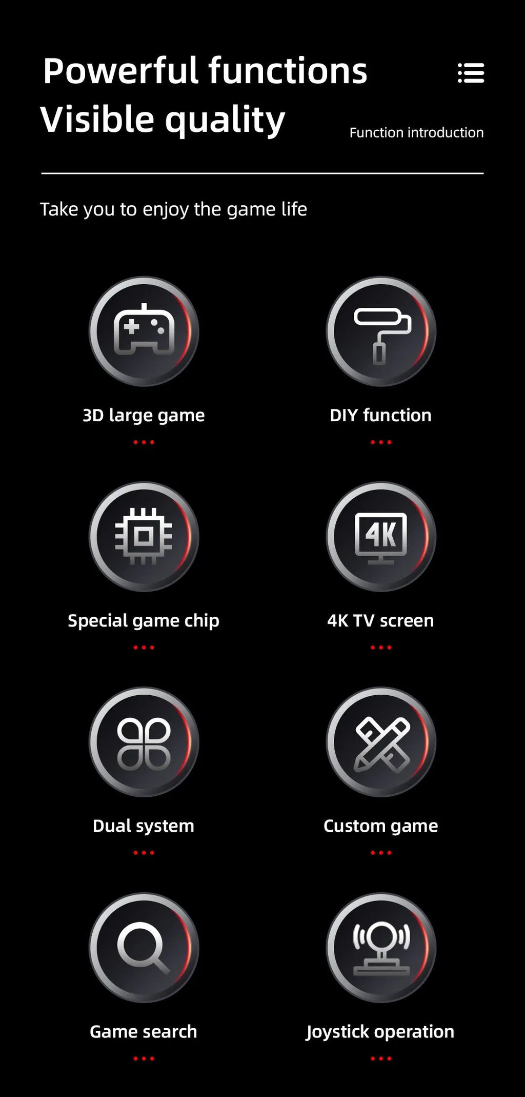 GD30 Game Stick 4K 64GB 20000 juegos sistema DX 2,4G inalámbrico Retro clásico consolas de videojuegos para PSP/PS1/NES