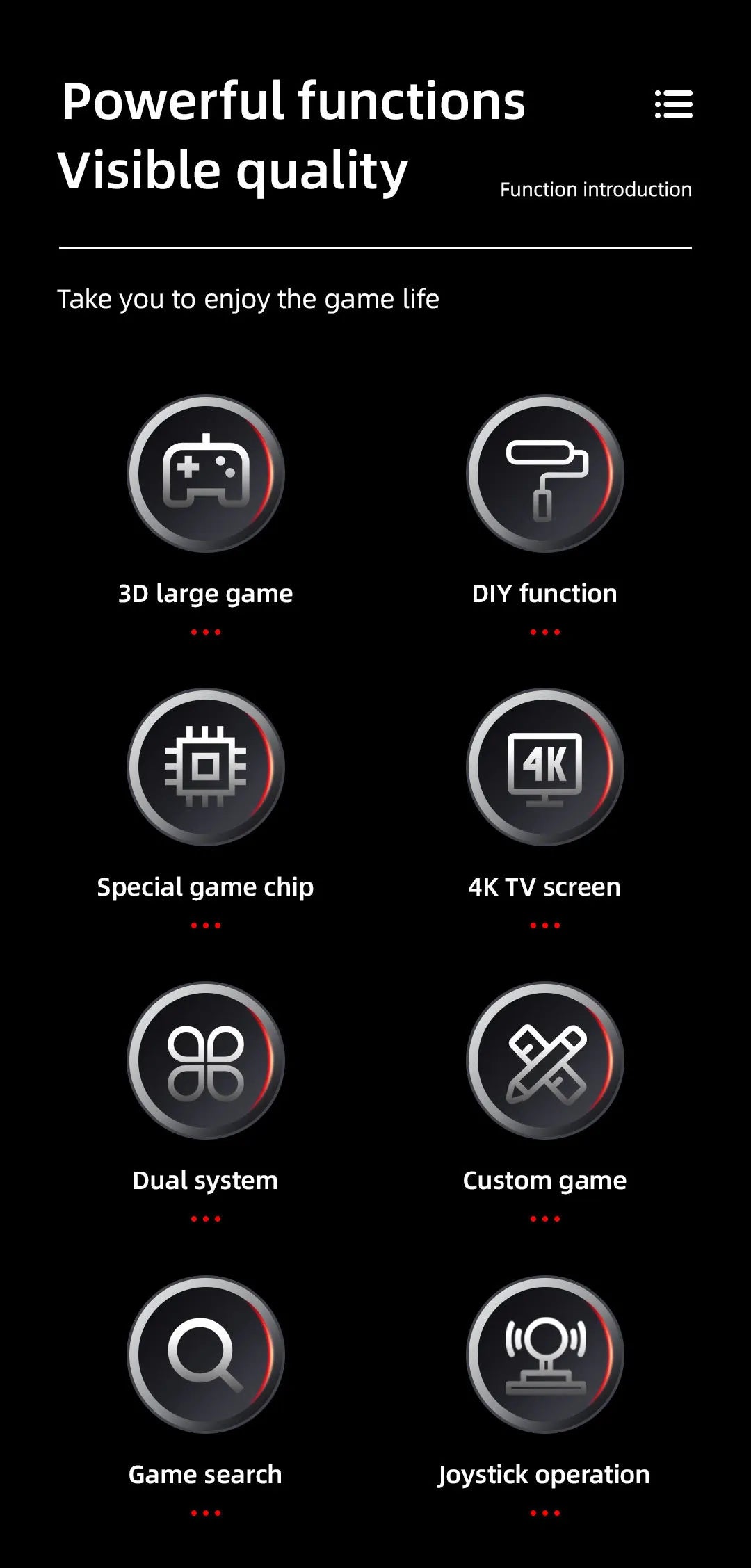 GD30 Game Stick 4K 64GB 20000 juegos sistema DX 2,4G inalámbrico Retro clásico consolas de videojuegos para PSP/PS1/NES