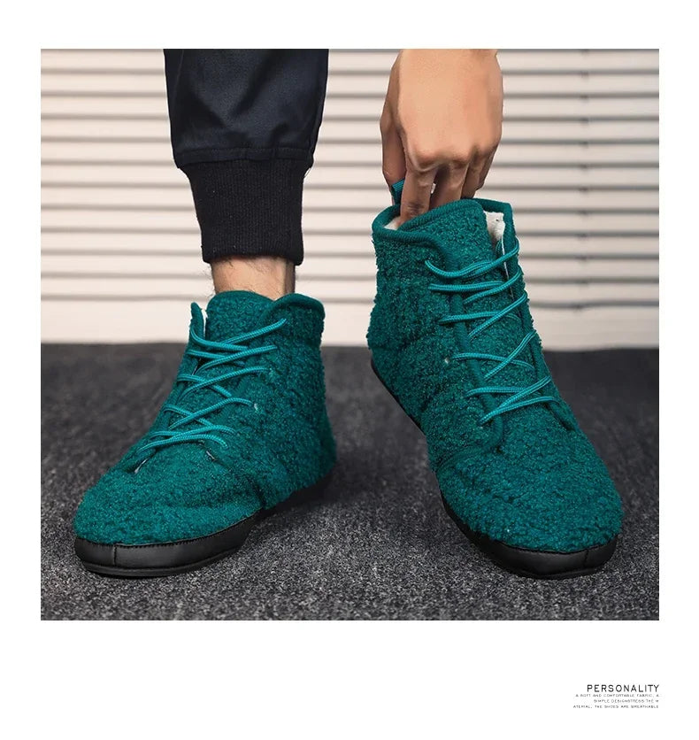 YRZL zapatos de algodón para hombre, zapatillas ligeras de invierno de alta calidad, mocasines de algodón para interiores de felpa, zapatos cálidos de invierno para hombre