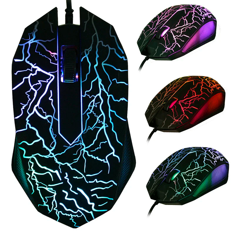 Ratones de ordenador de 3200DPI, ratón profesional LED colorido para videojuegos, ultrapreciso para Gamer Dota2 LOL, ratón ergonómico con cable USB