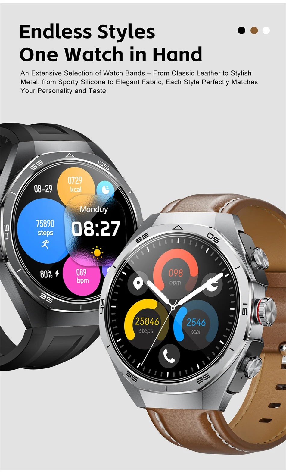 Reloj Inteligente 2 en 1 con Auriculares NFC Deportivo
