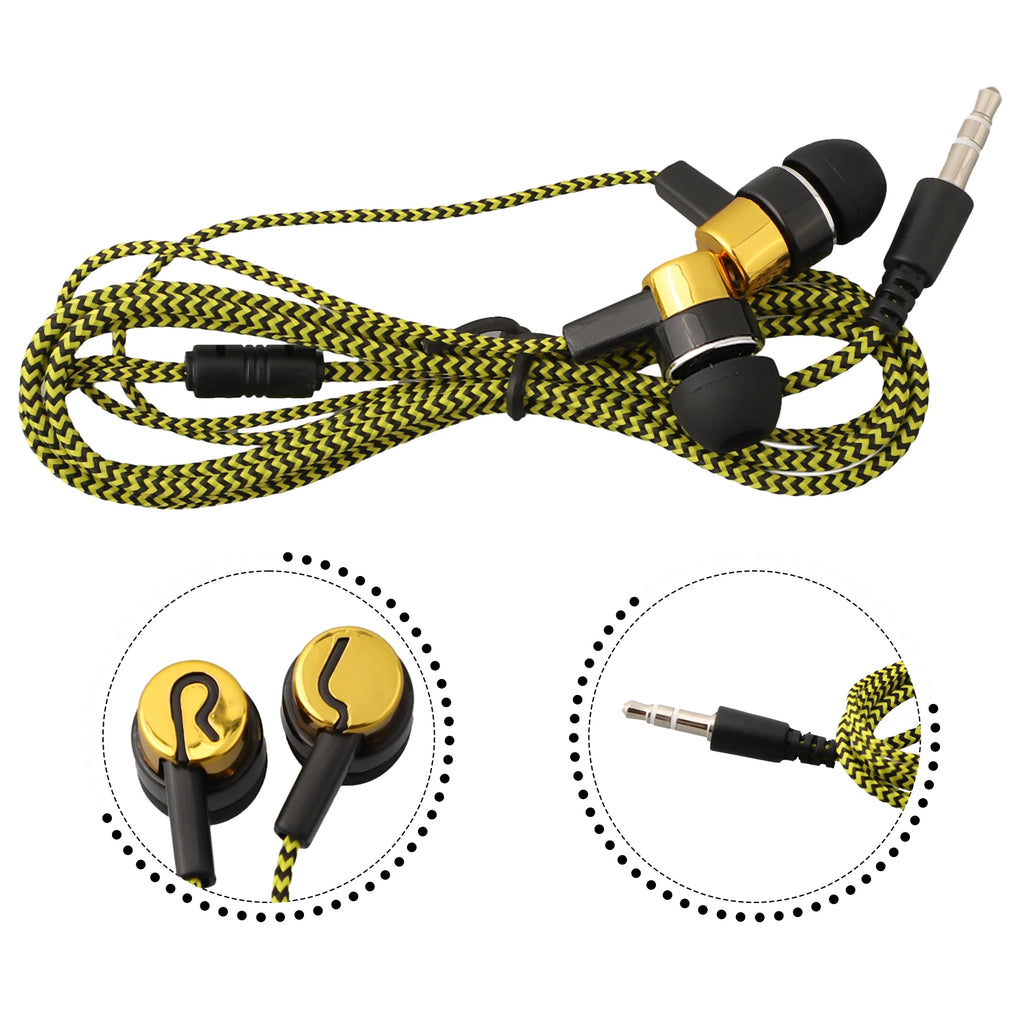 Experimente graves potentes con auriculares internos con cable, auriculares estéreo de 3,5 mm para dispositivos móviles, diseño con aislamiento de ruido